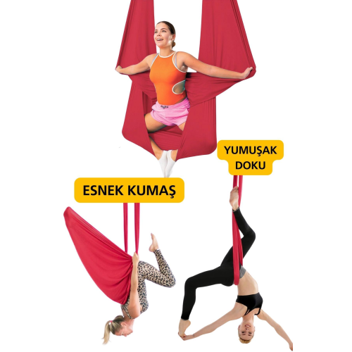 Esnek Aır Antigravity Yoga Fly Hamağı, Askılı Yoga Denge Spor Aleti  Esnek Yoga fly Salıncağı