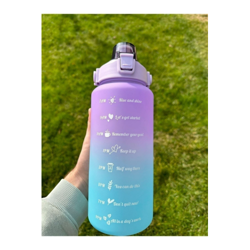 Motivasyonel Su Matarası Su Şişesi Suluk 2 Litre Tritan Spor Salonu Su Şişesi Bpa Içermez Suluk