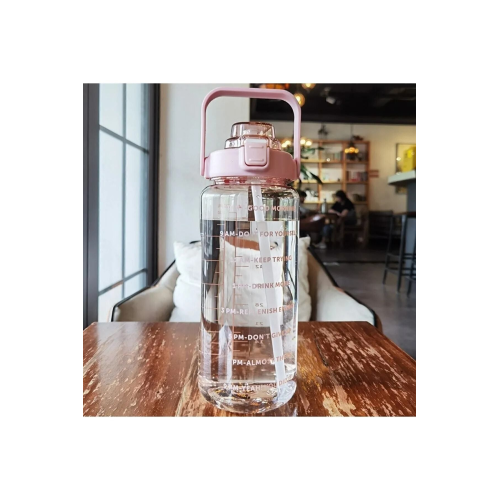 Şeffaf Motivasyon Matara 2000 ml Suluk Su Şişesi - Bpa Içermez