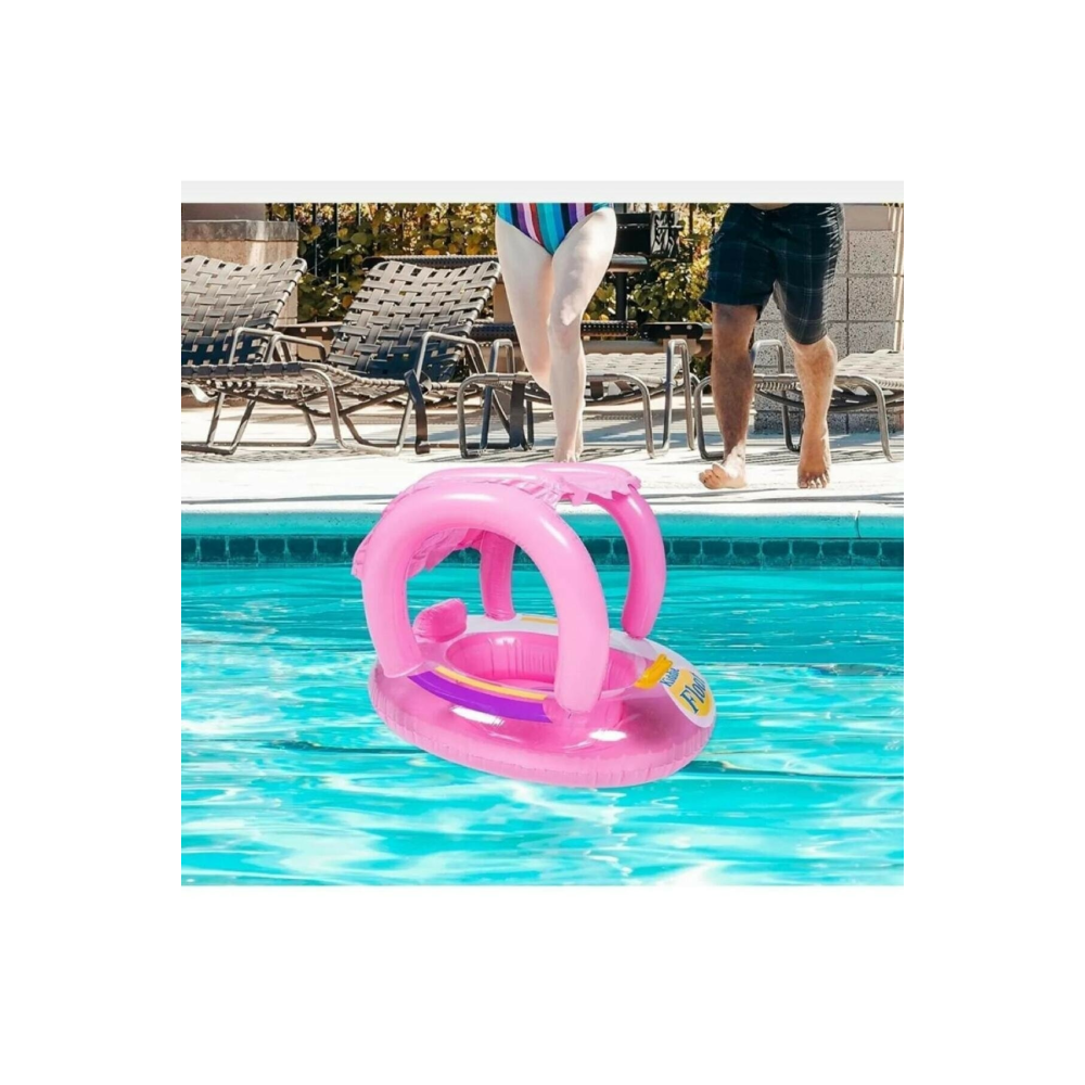 Şişme Gölgelikli Bebe Flotörü Bebek Simiti