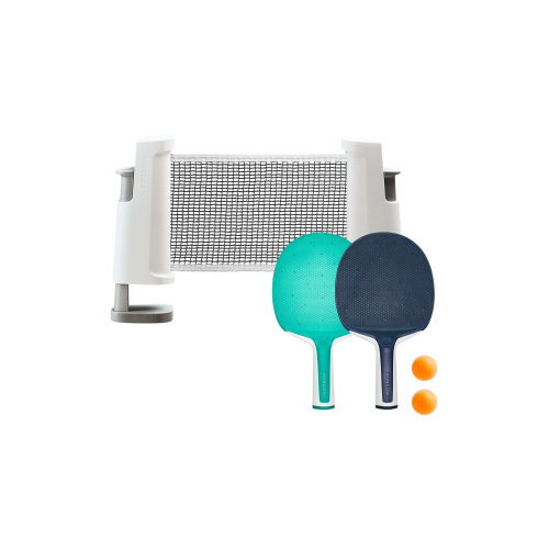Pongori Rollnet Masa Tenisi Seti - 2 Raket / 2 Top - Beyaz / Gri