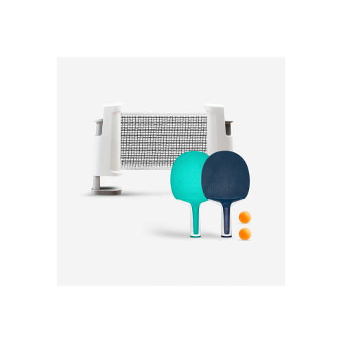Pongori Rollnet Masa Tenisi Seti - 2 Raket / 2 Top - Beyaz / Gri