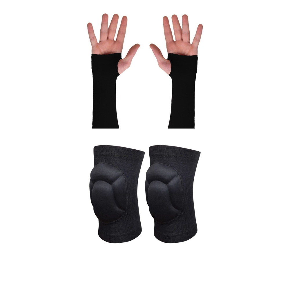 Voleybol Dizliği Ve Voleybol Elliği 2'li Set Voleybol Kolluk Ve Dizlik Kabartma Sünger Destekli