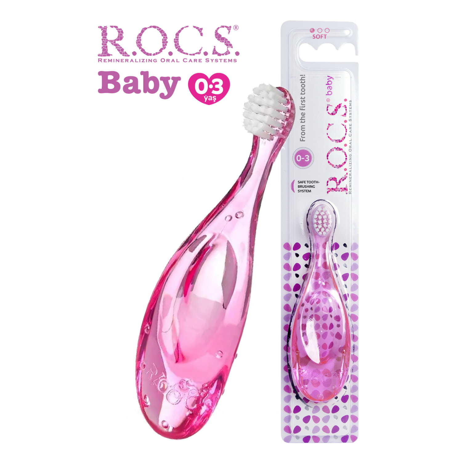 0-3 Yaş Bebek Diş Fırçası - Pembe