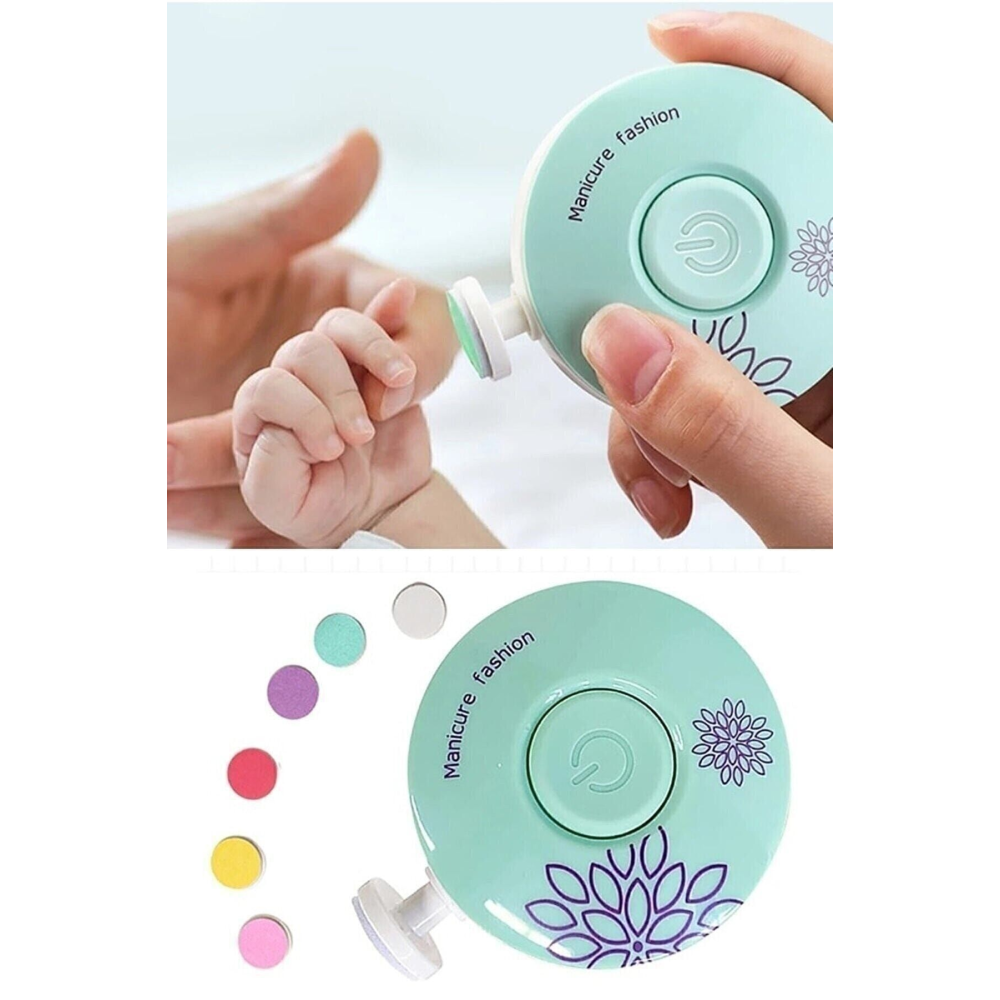 1 adet Yenidoğan Bebek Çoçuk Dönerli Pilli Tırnak Kesme Törpüleme Makinası