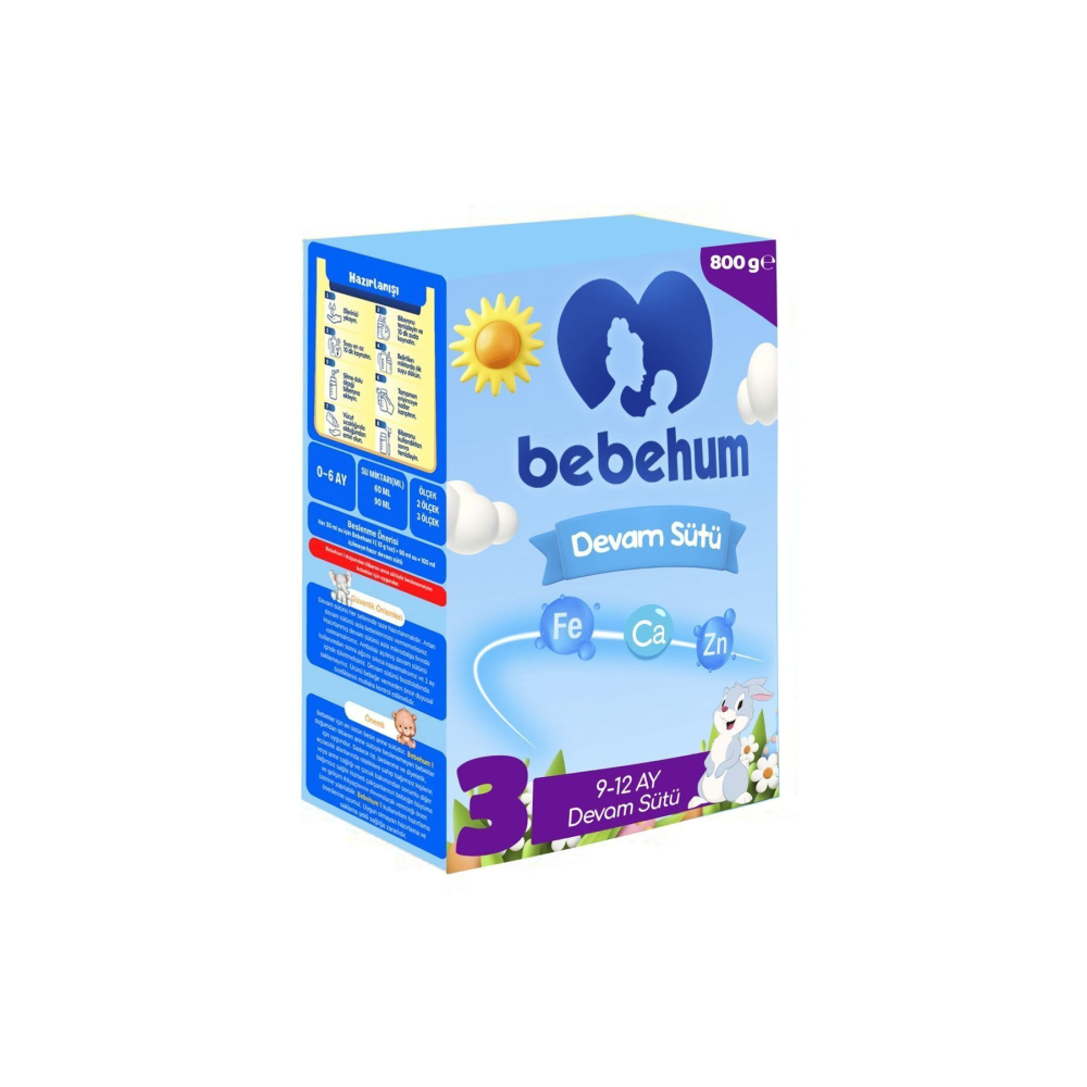 Bebehum 3 Devam Sütü 800 Gr 9-12 Ay