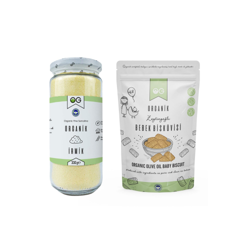 Organik İrmik ve Organik Bebek Bisküvi Seti