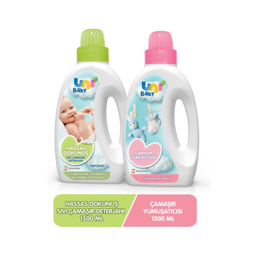 Çamaşır Deterjanı Sensitive 1500ml + Yumuşatıcı 1500ml
