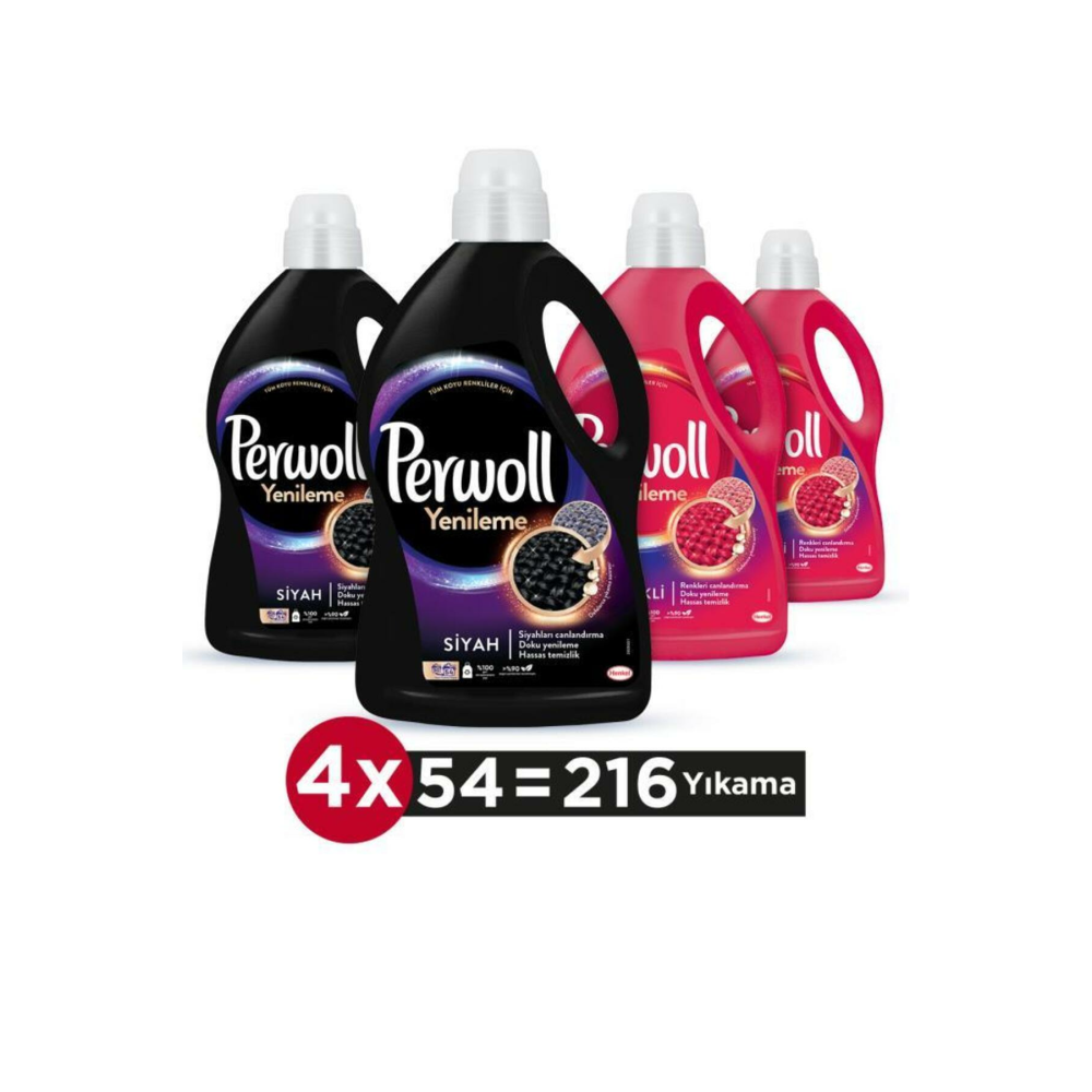 Hassas Bakım Sıvı Çamaşır Deterjanı 4 X 2.97 (216 Yıkama) 2 Siyah + 2 Renkli Yenileme