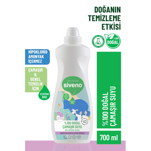 %100 Doğal Çamaşır Suyu Bitkisel Lavanta Çay Ağacı Tüm Yüzey ve Kumaşlarda 700 ml