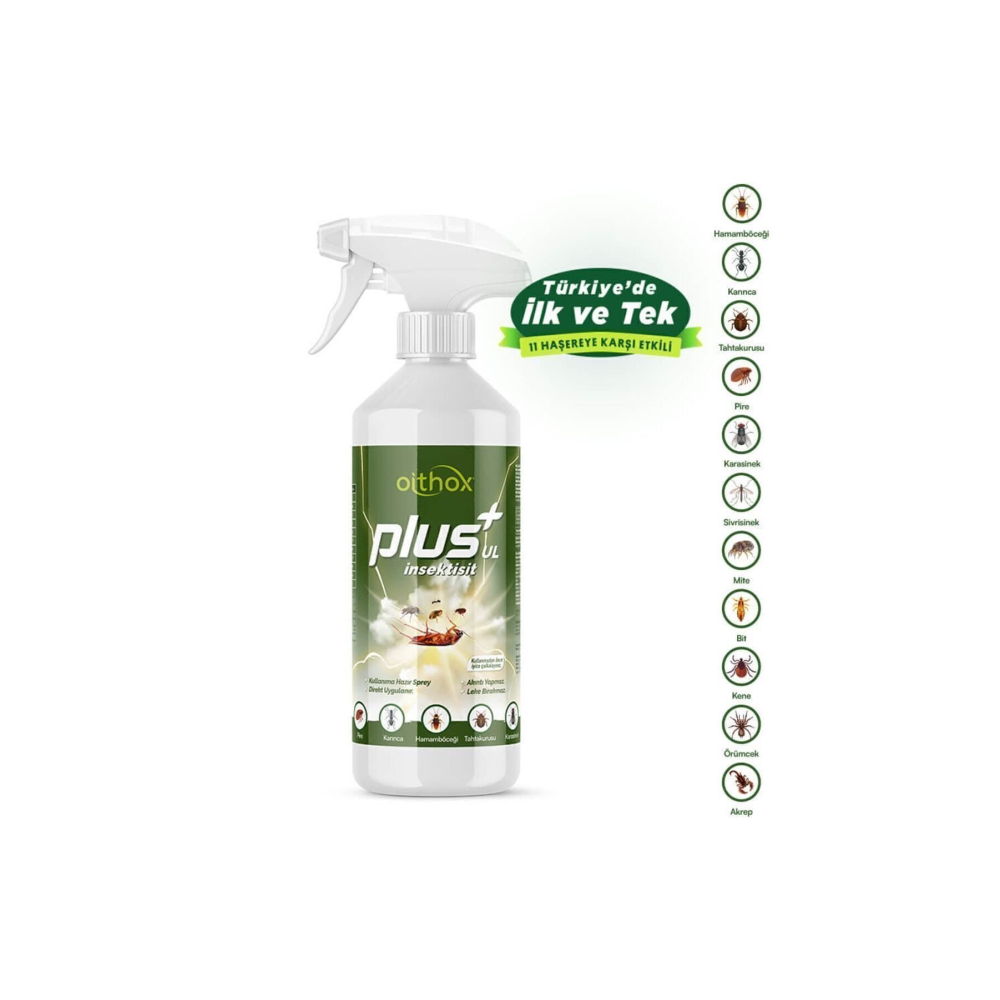 Plus Ul 500 ml Hamam Böceği, Tahta Kurusu, Gümüş Böceği, Bit, Pire, Uyuz, Haşere Ilacı