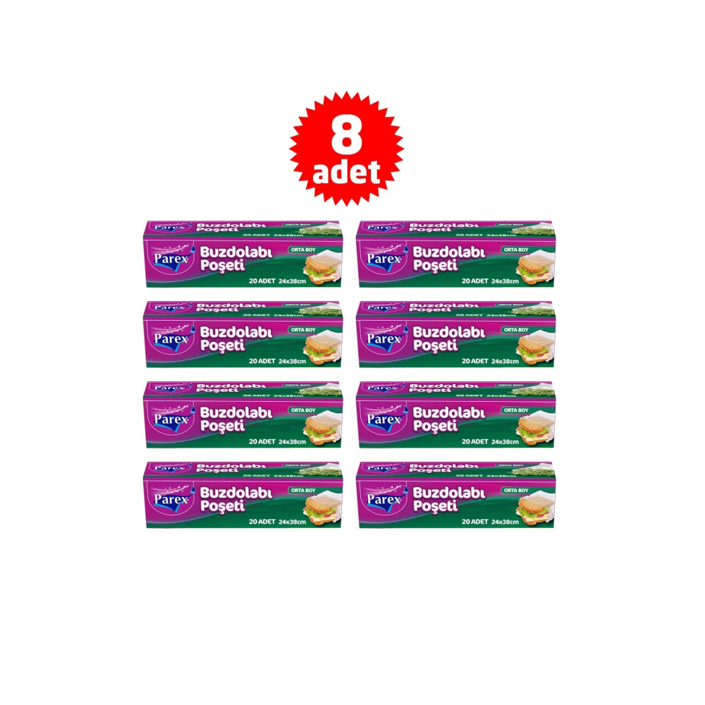 Orta Boy Buzdolabı Poşeti - 8 Adet