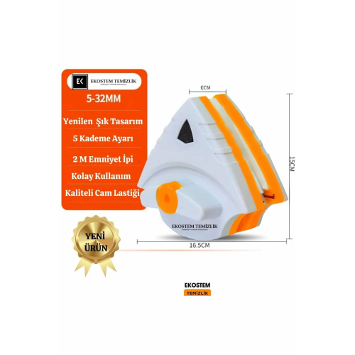 Mıknatıslı Çift Cam Ve Pencere Uyumlu Üçgen Model Kademe Ayarlı Camsil