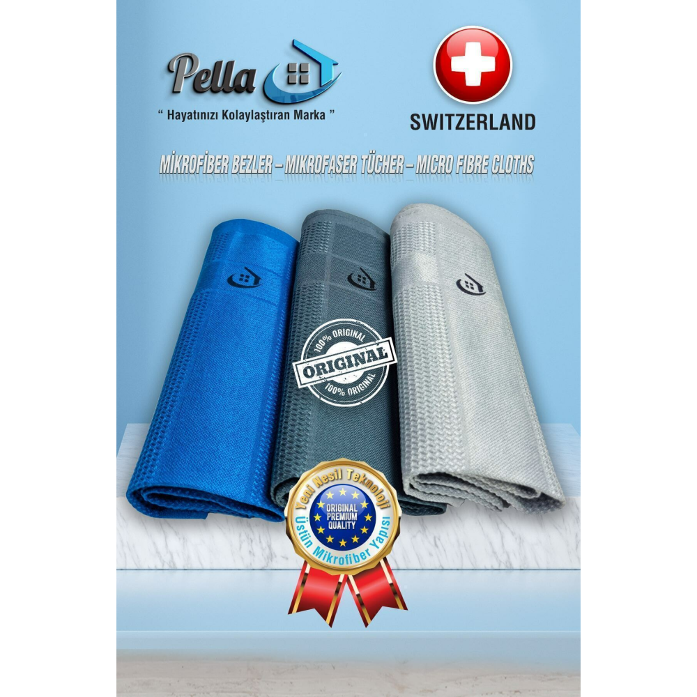 ithal 3'lü Mikrofiber Temizlik Bezi