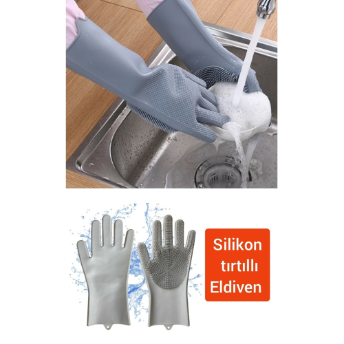 Tırtıklı Sihirli Silikon Bulaşık Eldiveni