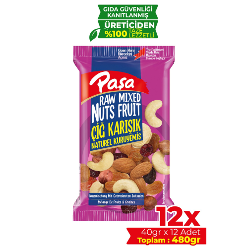 Çiğ Karışık Kuruyemiş 40 gr X 12 Adet (480 GR)
