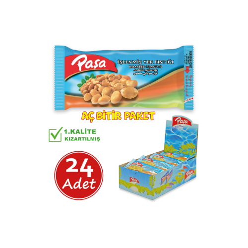 Paşa Işlenmiş Yer Fıstığı 30 gr X 24 Adet (1. KALİTE)