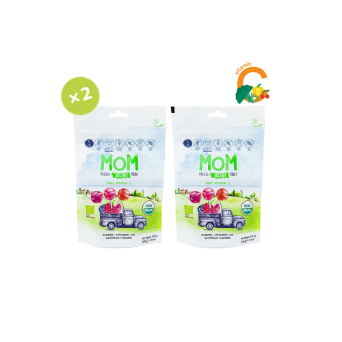 2'li Organik Lolipop (çilek, Karpuz, Yaban Mersini Ve C Vitamini) 20 Adet