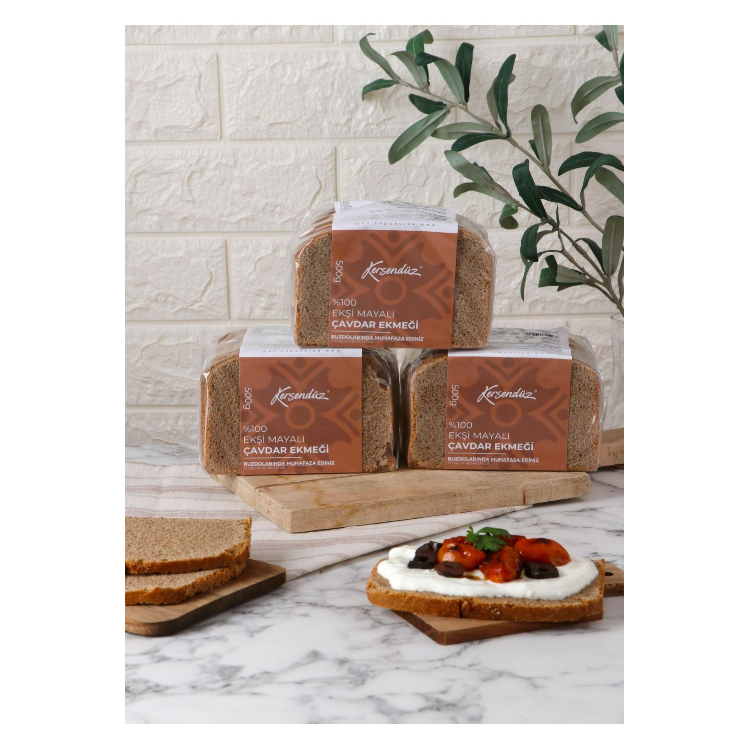 Tam Çavdar Ekşi Mayalı Ekmekler 3'lü Seçim 3x 500gr Cvdr-100110011001