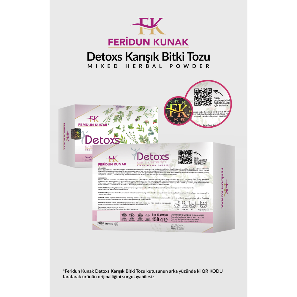 Detoxs Çayı 30 Günlük Kullanım 150g