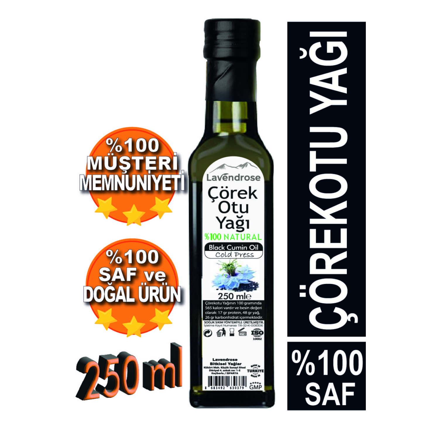 Çörek Otu Yağı 250ml %100 Saf Ve Doğal * Çörekotu Yağı Soğuk Sıkım Black Cumin Oil