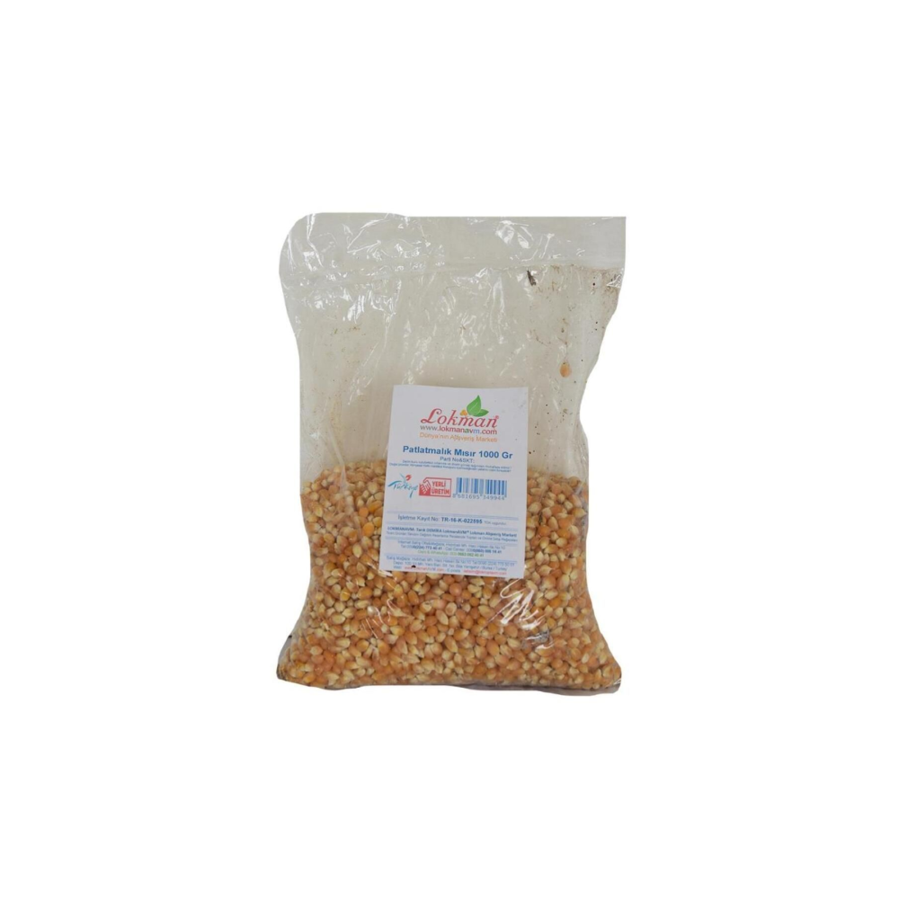 Doğal Patlatmalık Mısır Popcorn Patlayan Cin Mısırı Kiloluk 1kg