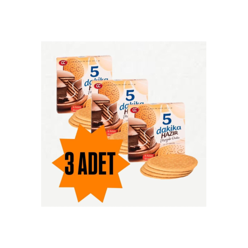 3 Adet 5 Dakika Hazır Pasta 20 Cm Çapında Pasta Tabanı Bisküvisi