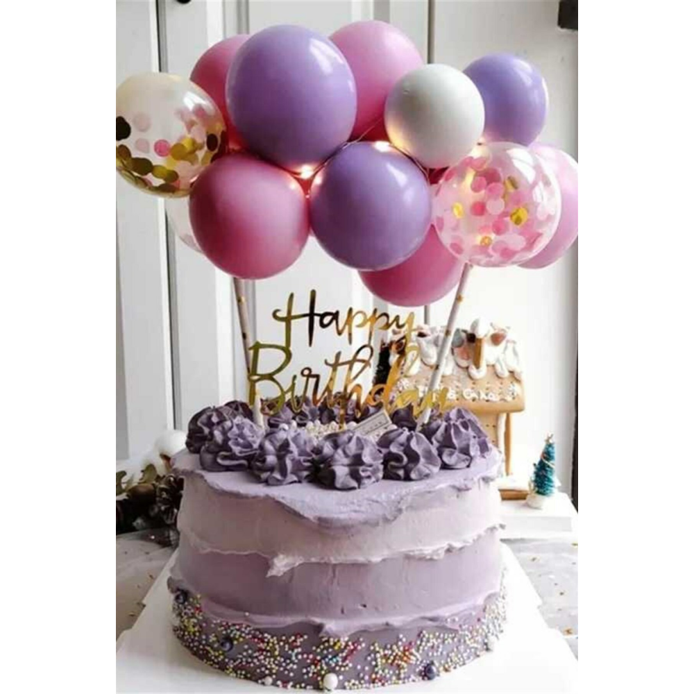 Pembe - Mor Balon Pasta Süsü