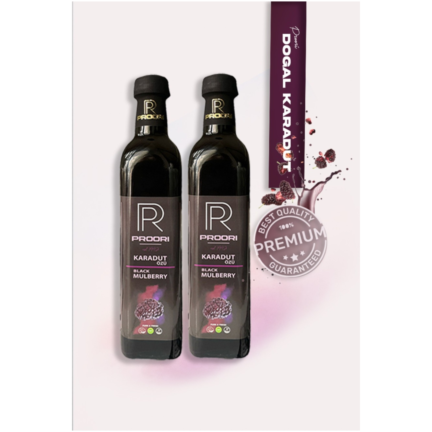 Katkısız Doğal Soğuk Sıkım Karadut Özü Net 700 Gr*2 Li (1400 Gr) -- (şeker Ilavesiz)