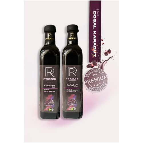 Katkısız Doğal Soğuk Sıkım Karadut Özü Net 700 Gr*2 Li (1400 Gr) -- (şeker Ilavesiz)