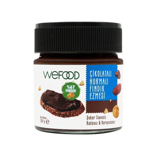 Çikolatalı Hurmalı Fındık Ezmesi (Şekersiz, Katkısız) 200 gr