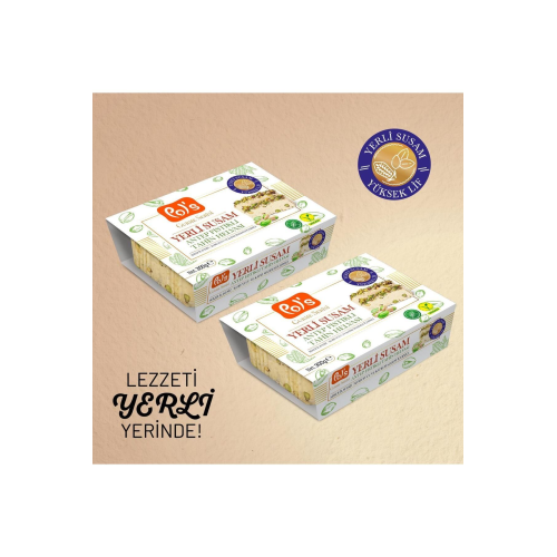 Yerli Susam Antep Fıstıklı Şeker Ilavesiz Tahin Helvası 300 G X 2 Adet