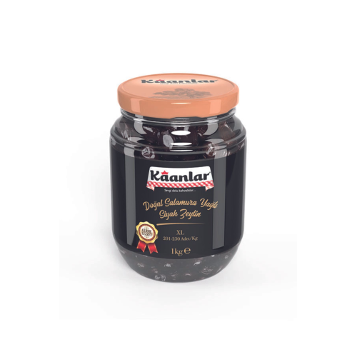 Doğal Salamura Yağlı Siyah Zeytin Premium 1000 gr ( 201-230)