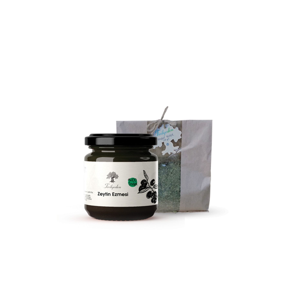 Zeytin Ezmesi 220 Gr + Doğal Kurutulmuş Kekik 50 Gr