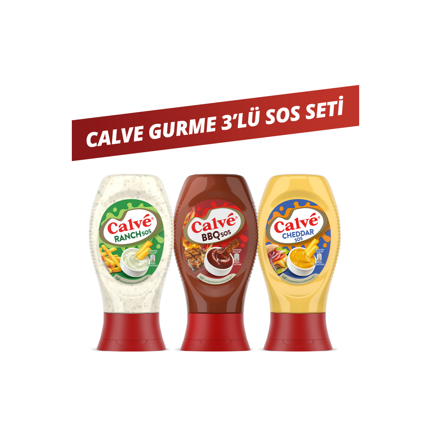 Sos Çeşitleri Ranch Sos 245 G Barbekü Sos 290 G Cheddar Sos 240 G