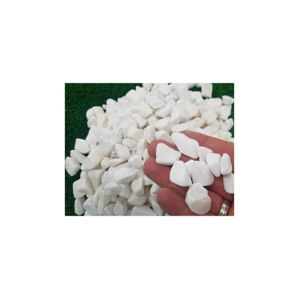 Beyaz Dolomit Taş 5 kg 1,5-2,5 cm Bahçe Taşı Dekoratif Taş Dere Taşı