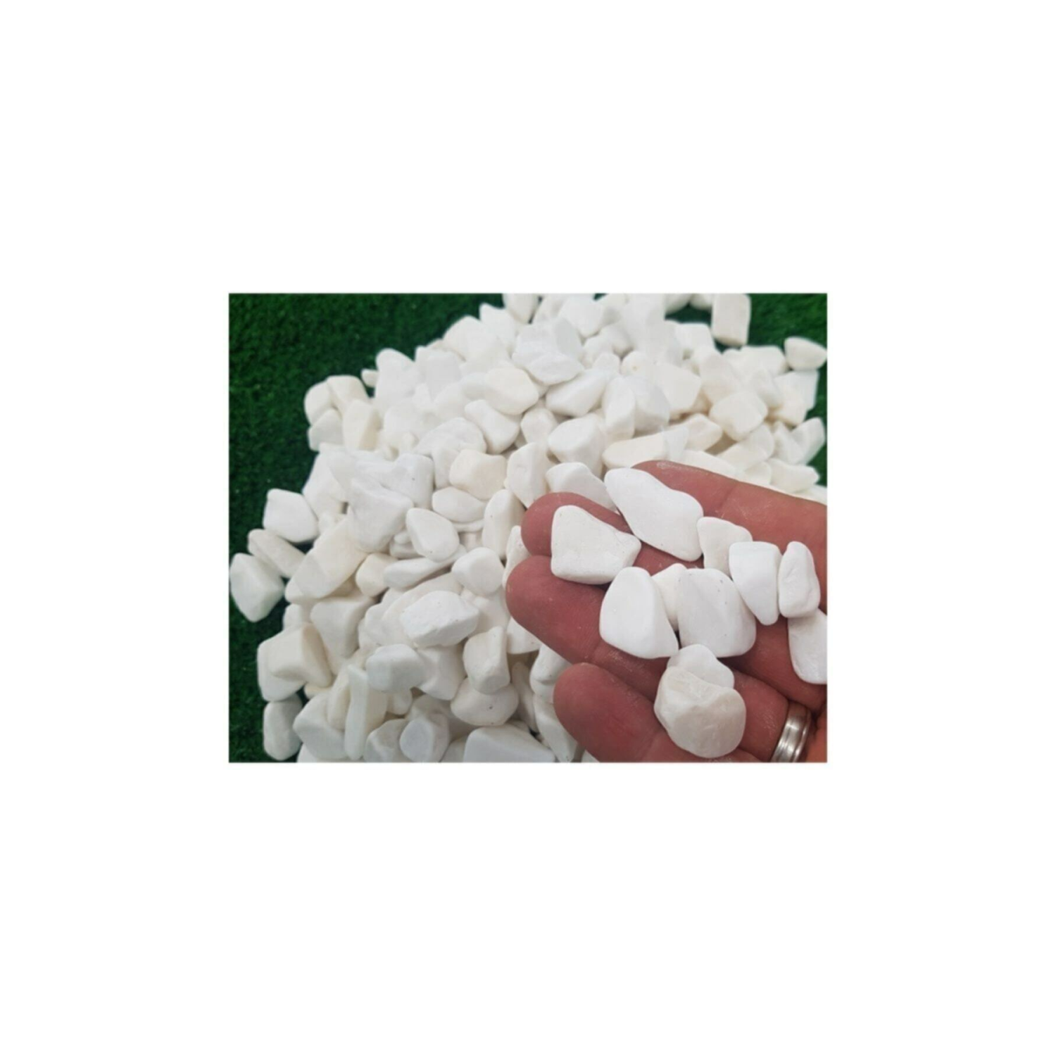 Beyaz Dolomit Taş 5 kg 1,5-2,5 cm Bahçe Taşı Dekoratif Taş Dere Taşı