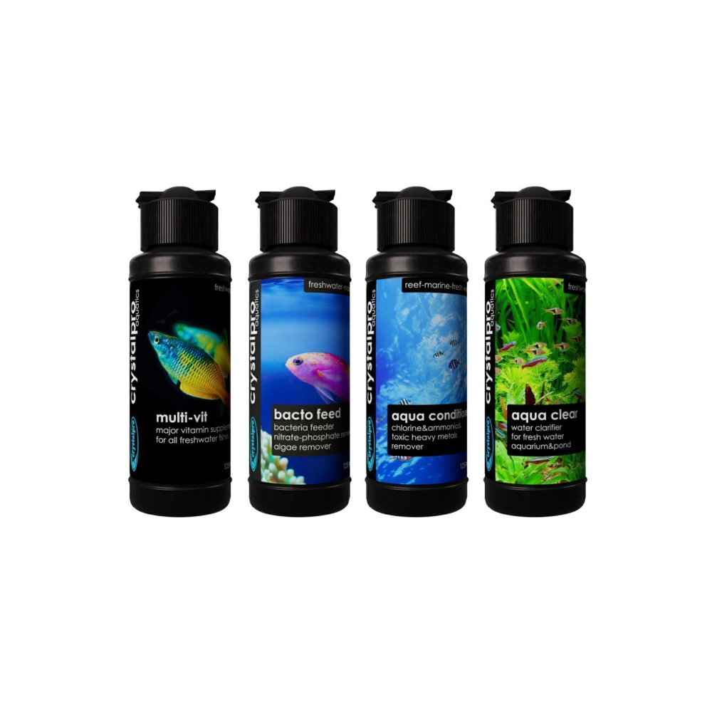 Tatlı Su Akvaryum Bakım Seti - Su Ve Balık Sağlığı Destekleyici 4 Ürün Seti 4x125ml