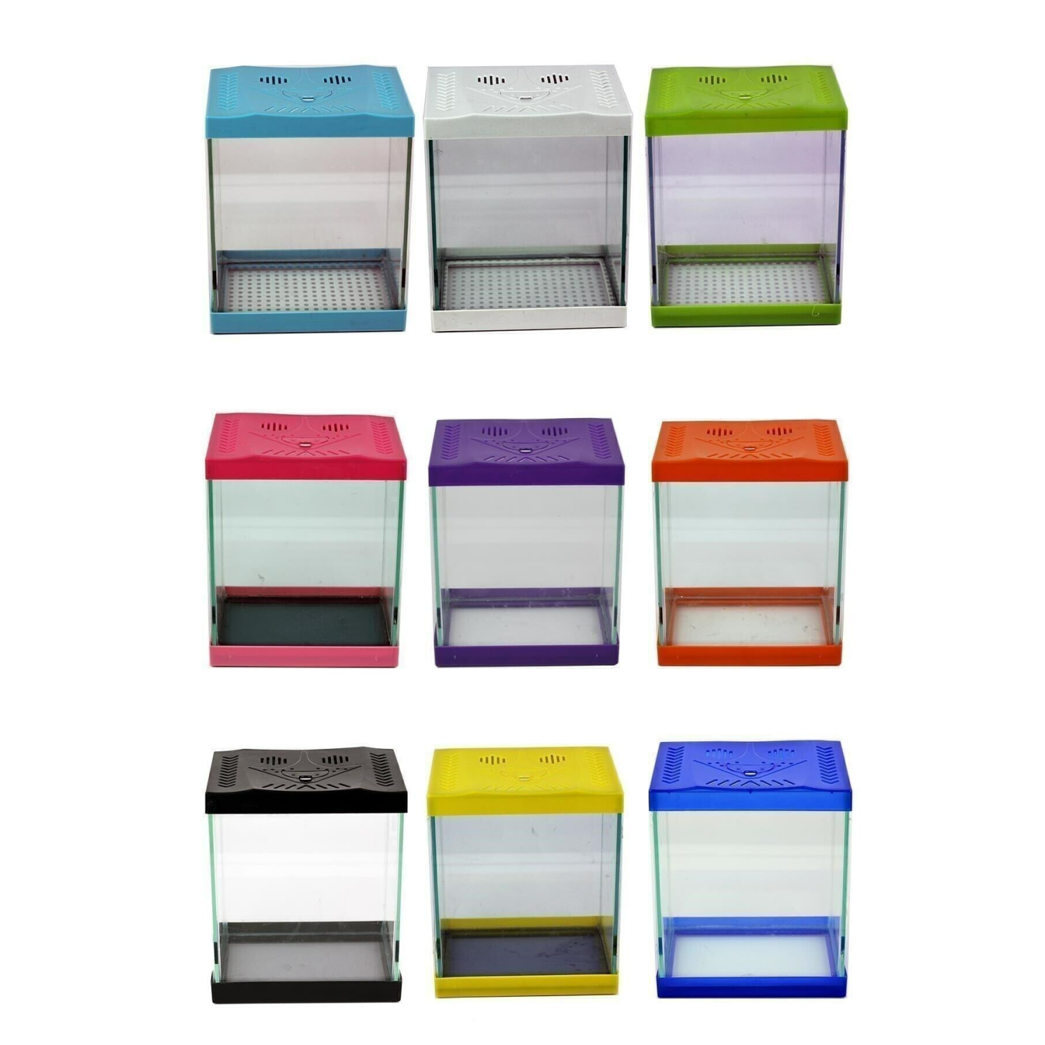 Ibrahimli Petshop Renkli Mini Akvaryum 23x20x14,5 Cm