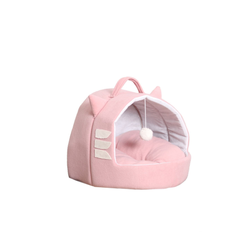 Pudra Renk Kedi Köpek Yatağı Yuvası
