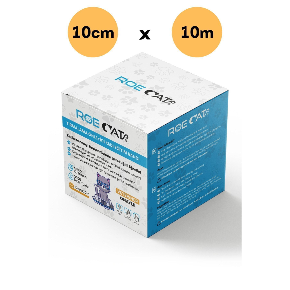 Kedi Eğitim Bandı, Mobilyalar Için Tırmalamaya Karşı Önleyici, %100 Şeffaf, Non-toxic, 10cm X 10m