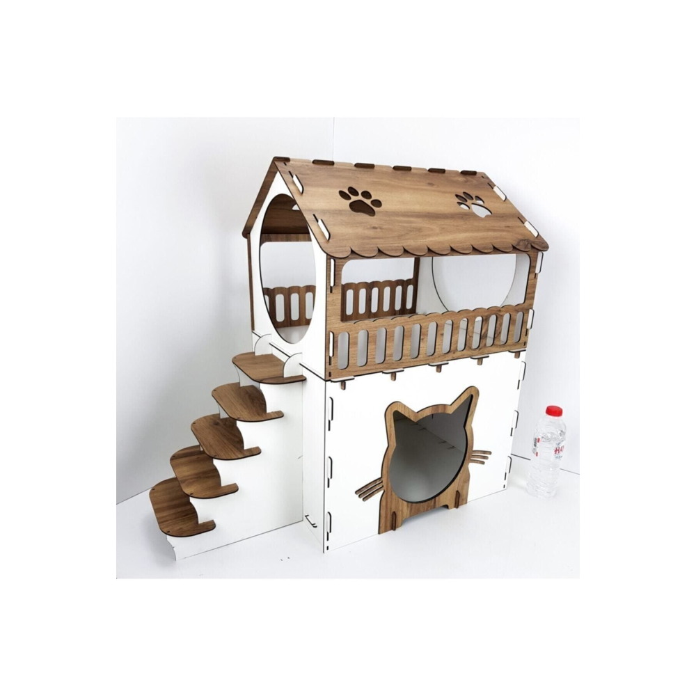 Teras Katlı Kedi Evi