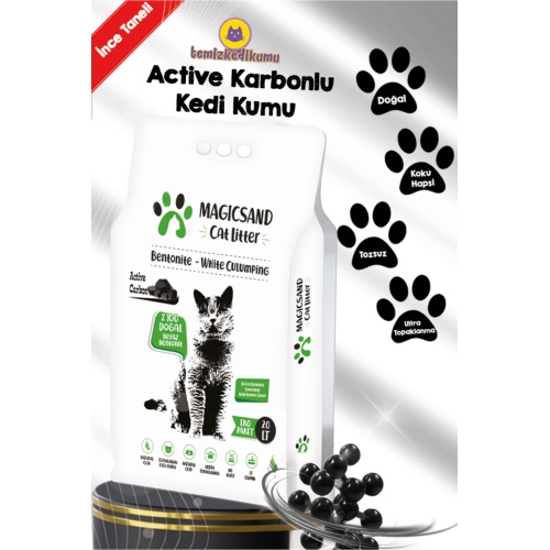 Cat Litter Aktif Karbon Kedi Kumu 20 Lt
