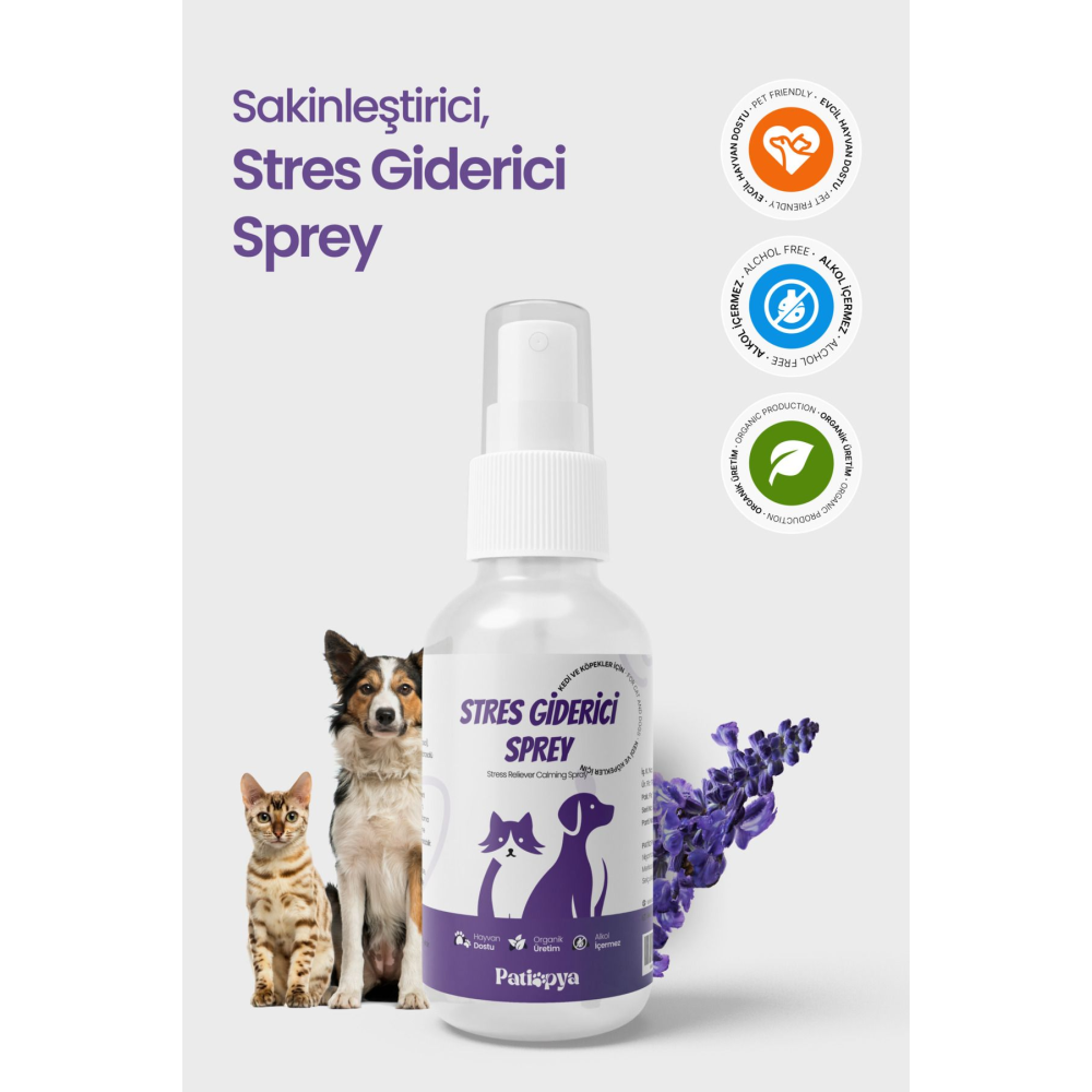 Kedi Sakinleştirici, Stres Giderici Sprey -120ml