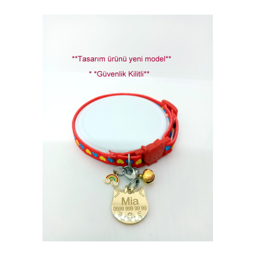 Kişiye Özel Isimli Kedi Tasması Kedi Isim Künyesi Isimlik Kedi Kolyesi Aksesuar