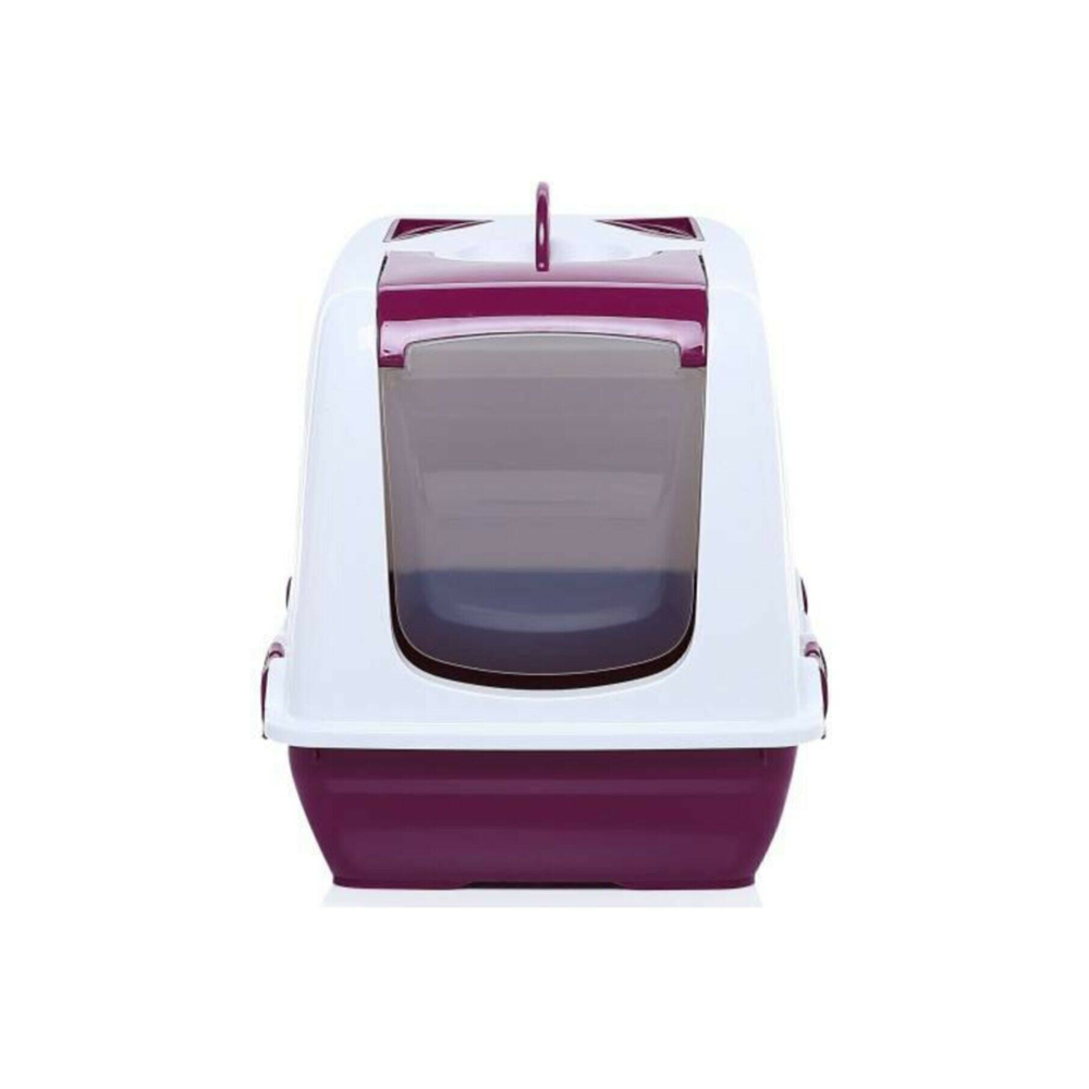 Kapalı Kedi Tuvaleti - Xl Boy 40x37,5x50 Cm Kürekli Mor