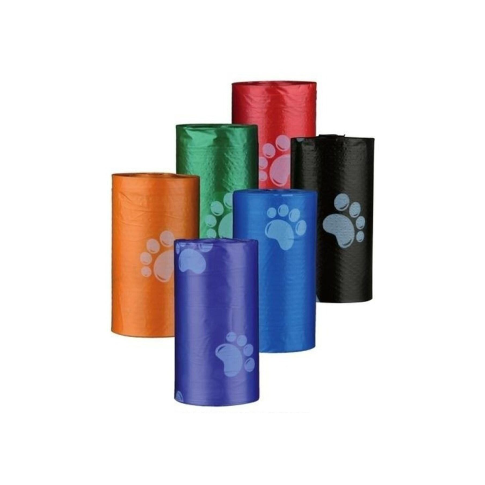 Evcil Hayvanlar Için Pati Desenli Kedi Köpek Kaka Poşeti Torbası 4 Adet Toplam 60 Adet