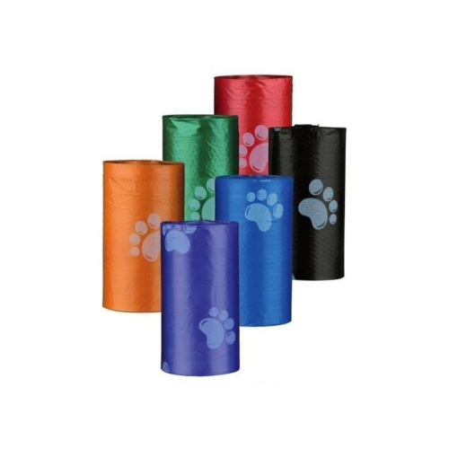 Evcil Hayvanlar Için Pati Desenli Kedi Köpek Kaka Poşeti Torbası 4 Adet Toplam 60 Adet