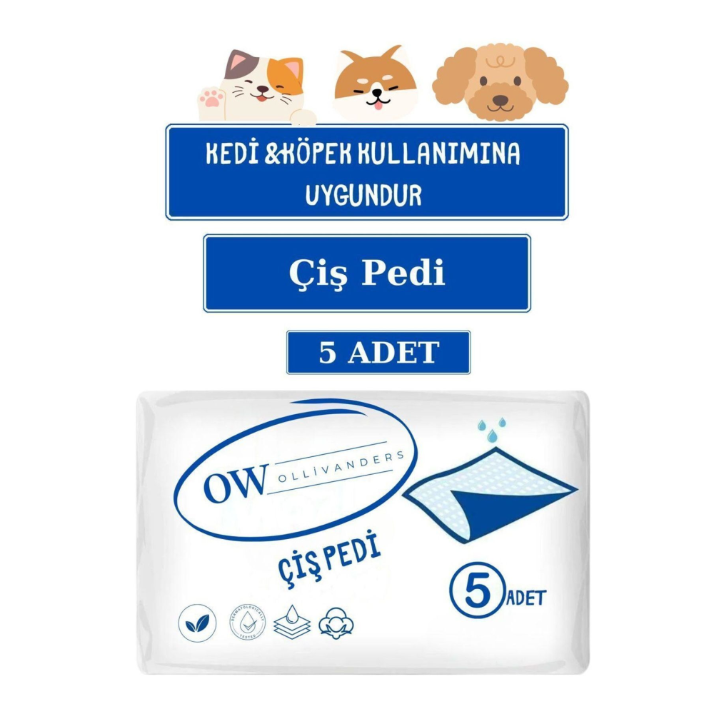 Kedi Köpek Çiş Pedi 60x90cm 5 Adet