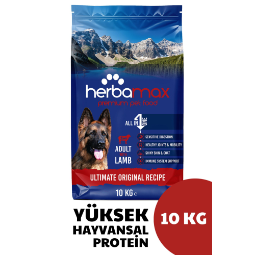 Sindirim Destekleyici- Kuzu Etli Yetişkin Köpek Maması 10kg